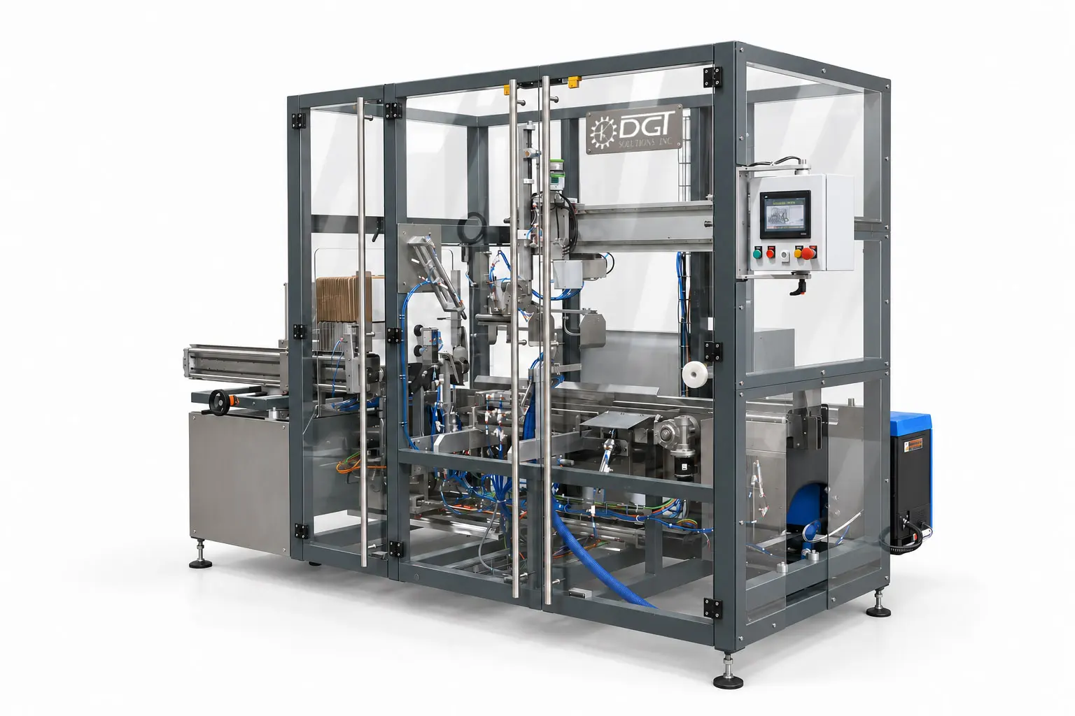 Box Forming machine with hot glue